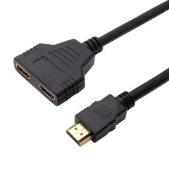 11.8″ HDMI Cable Adapter Male To Dual Female 2.0 Converter 1 in 2 out Splitter