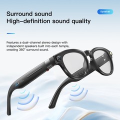 AI Smart Glasses with 8MP Camera for 2K Video Recording & Photochromic Lenses