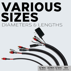 BEST CONNECTIONS Split Wire Loom (Various Lengths & Sizes) Convoluted Tubing