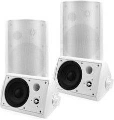 4 Pack 6.5″ Outdoor Patio Speakers 800W Wired Waterproof Wall Mount Passive Bass