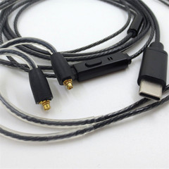 4ft MMCX To USB C Audio Earphone Cable for Shure SE215 SE315 SE425 SE535 SE846 f