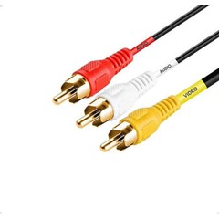 New 3 RCA Male to 3 RCA Male Stereo Audio Video Cable Composite 5FT Cable