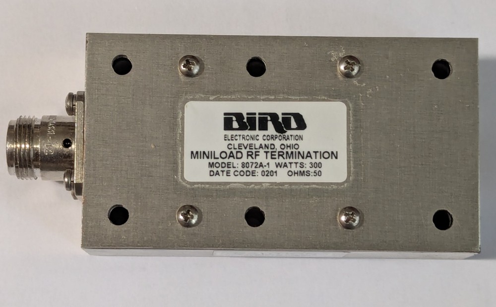 BIRD ELECTRIC 8072A-1 RF TERMINATION 300W 50Ω – COAX RESISTOR/DUMMY LOAD