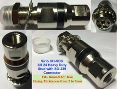 Sirio 18 FT Low Loss RG-213/U Cable with Mirror Mount bracket and 3/8 Stud