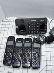 Panasonic KX-TGE270 DECT 6.0 Cordless Phone 4 Handsets Bluetooth Link2Cell Set