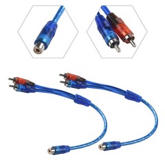 4x RCA Y Splitter Audio Jack Cable Adapter 1 Female to 2 Male – 1Male to 2Female