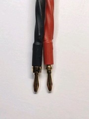 One Piece 12AWG OCC Pure Copper HIFI Audio Bi-wire Speaker Cable 2to4 Plugs 5ft