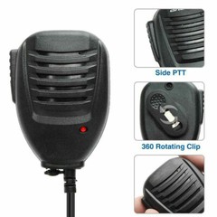 2x Waterproof Shoulder Speaker Mic for UV-5R BF-888S UV-82 TK-350 TK-240 Radio