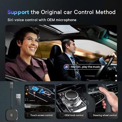 Kiuudre Wireless CarPlay Adapter, 2023 Upgrade Plug and Play Dongle Iphone