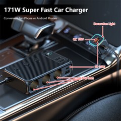 9 in 1 Car Cigarette Lighter Socket Splitter USB C Fast Charging Power Adapter