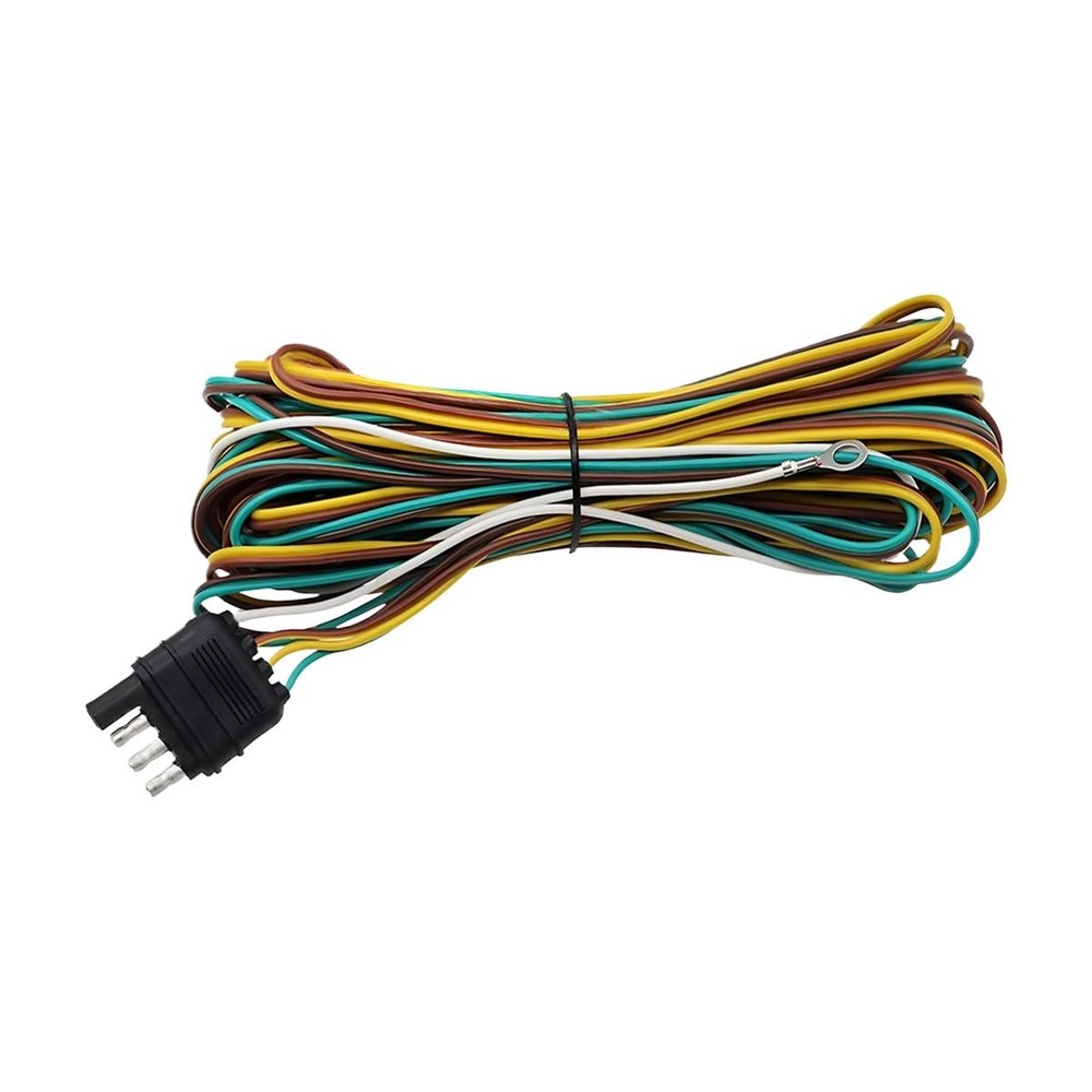 22Ft 4 Pin Trailer Wiring Harness 5 Wire 4 Way Flat Towed Vehicle Light