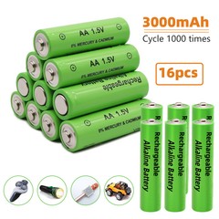 Rechargeable Battery 3000mAh 1.5V AA AAA Alkaline Batteries 1000 Cycle for Light