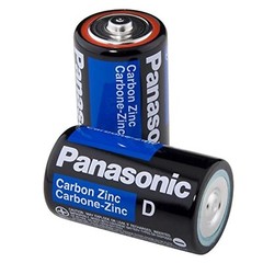 2x Panasonic D Batteries Super Heavy Duty Power Carbon Zinc Battery Exp 05/2027