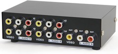 3 In 1 Out Component AV Video Switch Box, Composite 3 RCA AV Splitter RGB
