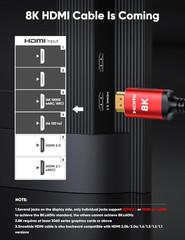 8K HDMI Cable 2.1 Long 15FT 2-Pack, Ultra 48Gbps High Speed 8K60Hz 4K120Hz 14…