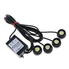 4 in 1 12V Car Motorcycle Eagle Eye LED Flash Strobe Lights Warning Lamp &Remote