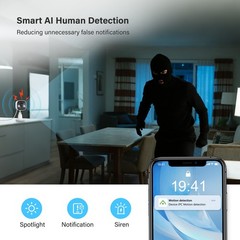 4-Pack Wireless 2.4G WiFi Security Camera System Smart Outdoor Night Vision 3MP
