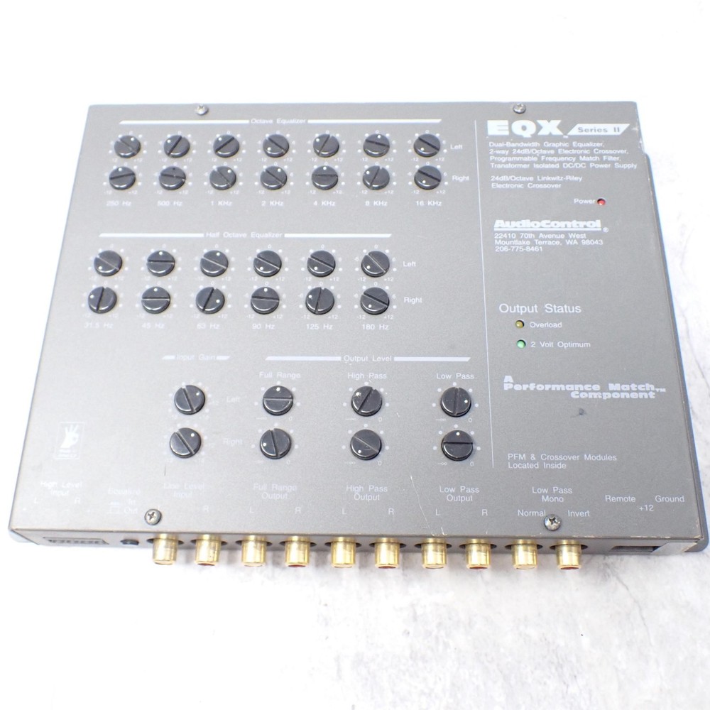 AudioControl EQX Series II Car Audio Equalizer 2-Way 24dB USA Crossover no cords