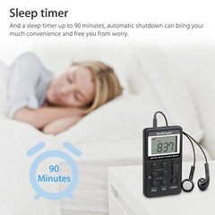 Portable Pocket LCD Digital AM FM Radio Stereo Receiver Rechargeable w/earphone