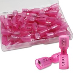 50~500PCS Female Heat Shrink Spade Wire Connectors Insulated Crimp Terminal Kit