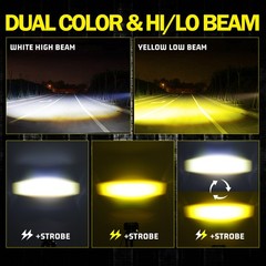 2x 4” LED Work Light Bar Spot Flood Pods Off Road Truck Fog Lights Yellow White