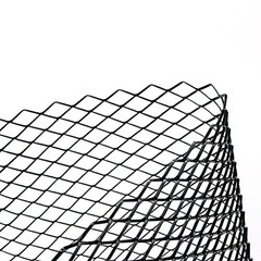 40 x 13 inch Car Grill Mesh Sheet, Black Painted Aluminum 16x8mm Rhombus Black