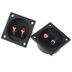 1PC Speaker Box Terminal 2-Wire Round Spring Cup Connector Subwoofer Enclosure