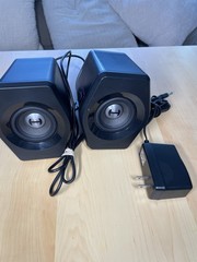 Edifier G2000 Bluetooth RGB Powered Speakers AUX USB Tested Working Pair
