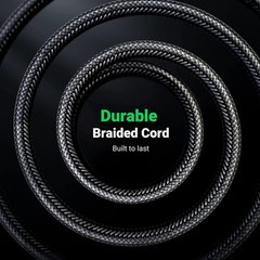 Durable 1/8 to 1/4 Guitar Stereo Cable – Braided with Gold-Plated Connectors