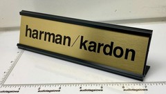 Harman Kardon Stereo Desk Sign – Custom Made Gold Aluminum