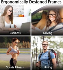 AI Smart Glasses Bluetooth Call Audio Translation for Men and Women Work Glasses