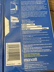 2X MAXELL VHS 6 hours T-120 Tape Standard Grade Video Cassette Factory Sealed