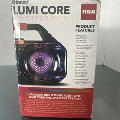 RCA Lumi Core Sound Blaster 7 Color Light Up Boom Box New In Box Bluetooth