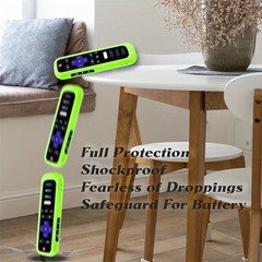 1P Silicone Remote Control Cover For Roku Glow-In-The-Dark TV Remote Holder Case