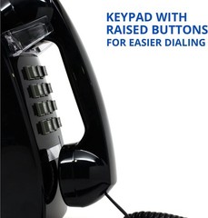 Single Line Classic 2554 Wall Phone with Loud Ringer and Handset Volume Contr…