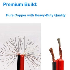 (Real 18AWG) 1 Pairs 12V 5A DC Power Pigtail Barrel Plug Connector Male + Female