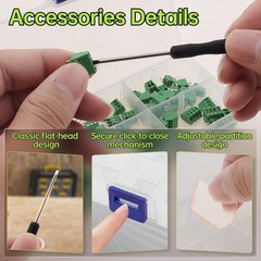 54 Pcs 2.54mm Pitch PCB Mount Screw Terminal Block Connector, 2P 3P 4P 5P 10P…