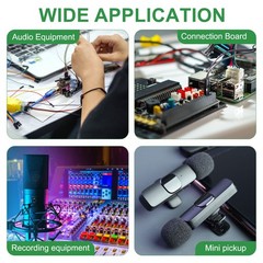 10Pcs Electret Microphone Condenser Pickup 6mm Pickup with 40mm Wire 60dB