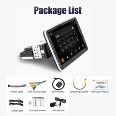 10.1 inch Touch Screen Rotatable Car Stereo Radio 1 DIN Android 13 GPS Navi Wifi