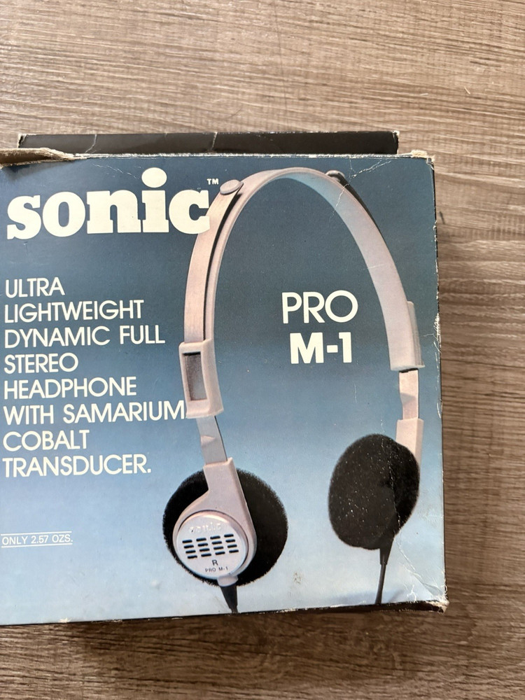 New Old Sonic PRO M-1 Wired Stereo Studio Monitoring Headphones 1/4in 7ft Gray