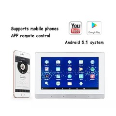 Touch Screen in wall Amplifier 7” Stereo Audio Background Music WIFI Bluetooth
