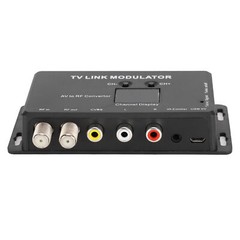 UHF TV LINK RF Modulator AV to RF Video Converter Adapter IR CATV PAL NTSC