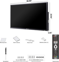 SYLVOX 43” Outdoor Smart TV IP55 Waterproof 1000nits Partial Sun Deck Pro 2.0+