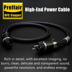 Carbon Fiber Fever Power Cable AC Power Wire, For PS-950 Alpha-OCC Conductor New