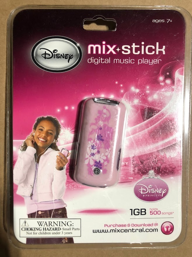 Disney Mix Stick Digital Music MP3 Player 1GB Rechargeable Battery Portable Gift