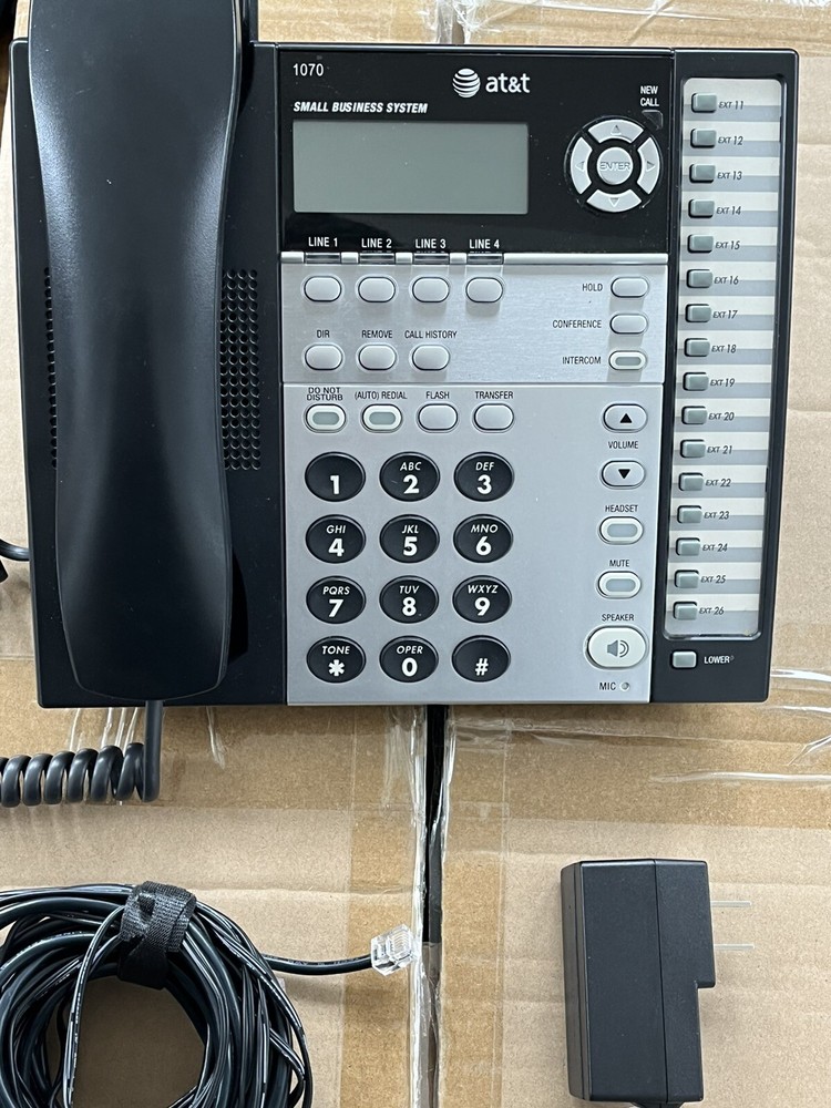 AT&T 1070 4-Line Phone Small Business System w/ Adapter