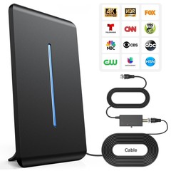 Upgraded 9000 Miles TV Digital Antenna HDTV Amplified HD 1080P 4K Long Range