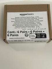 Amazon Basics Banana Plug Deadbolt- 6 Pairs Gold Plated.