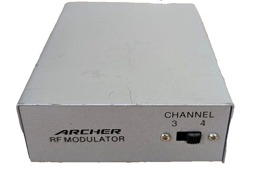 ARCHER RF Modulator 15-1273A Coaxial Cable to RCA Jack Converter Video (Silver)