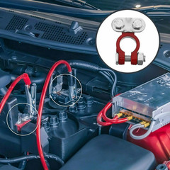 2PCS Negative & Positive Car Battery Cable Terminals Top Post Connectors Clamp